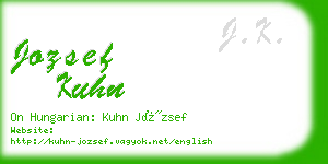 jozsef kuhn business card